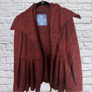 Free People Chevron Herringbone Chevron Red